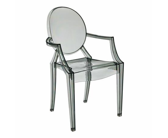 Стул Louis Ghost прозрачный серый FR 0037Y | Интернет магазин мебели и декора LifeDekor