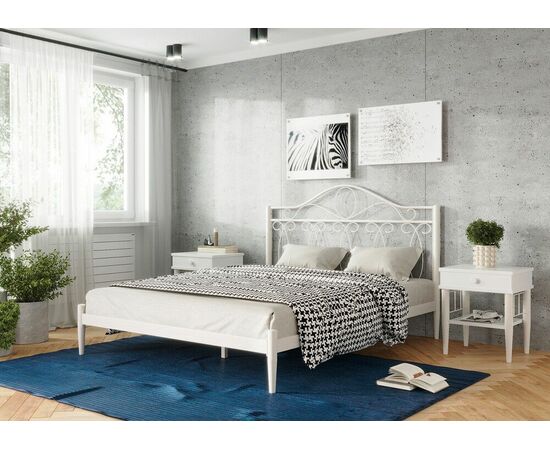 Кровать ЭЛЕГИЯ 140, белый, изображение 4 | Интернет магазин мебели и декора LifeDekor