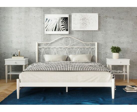 Кровать ЭЛЕГИЯ 140, белый, изображение 3 | Интернет магазин мебели и декора LifeDekor
