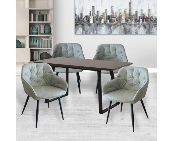 Стол Stockholm раскладной 120-160х80х75см, орех, изображение 7 | Интернет магазин мебели и декора LifeDekor