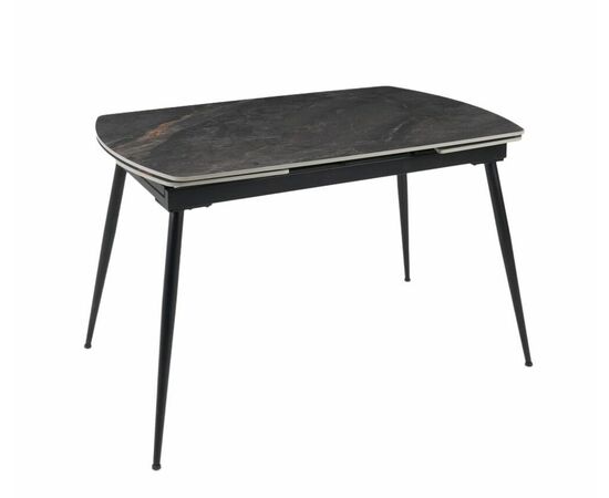 Стол керамический раскладной Astra 120-180*80*76 серый мрамор/черный, изображение 6 | Интернет магазин мебели и декора LifeDekor