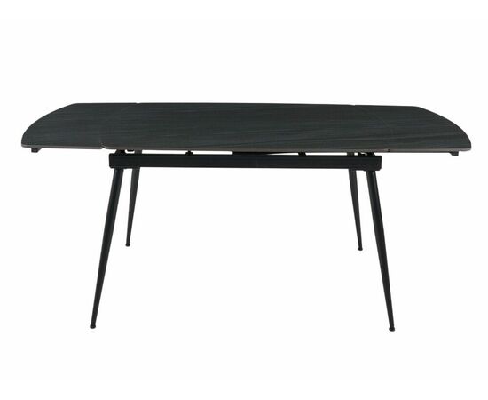 Стол керамический раскладной Astra 120-180*80*76 мрамор графит/черный, изображение 4 | Интернет магазин мебели и декора LifeDekor