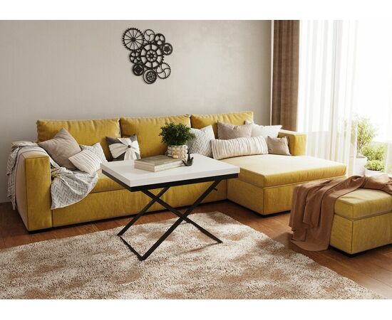 Стол трансформер Орфей 1, черный/белый, изображение 16 | Интернет магазин мебели и декора LifeDekor