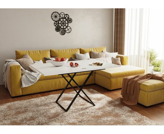 Стол трансформер Орфей 1, черный/белый, изображение 2 | Интернет магазин мебели и декора LifeDekor