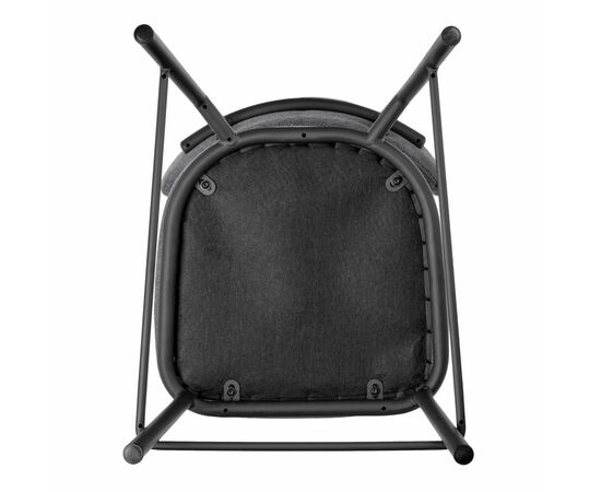 Стул полубарный Lucas 2 серый шенилл с чёрными ножками, изображение 9 | Интернет магазин мебели и декора LifeDekor