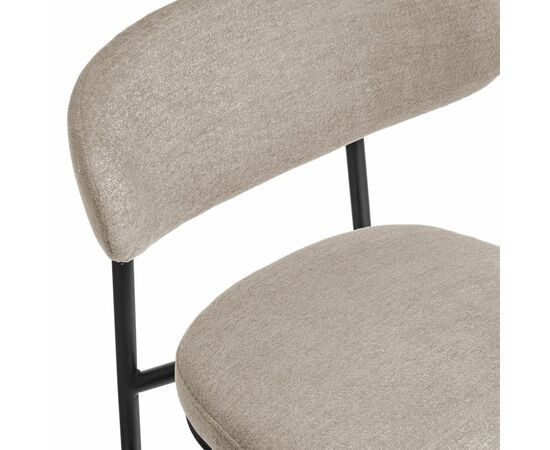 Стул Lucas 2 латте шенилл с чёрными ножками, изображение 5 | Интернет магазин мебели и декора LifeDekor