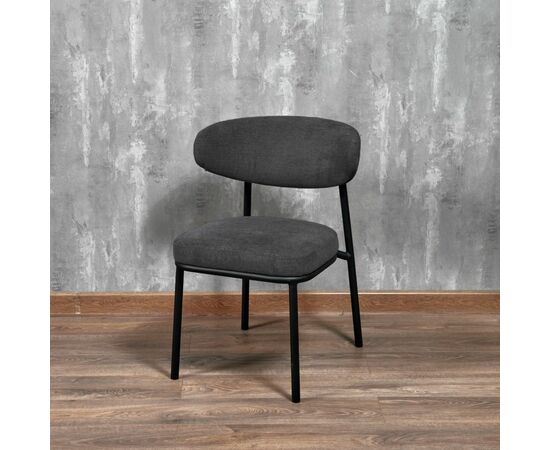 Стул Lucas 2 серый шенилл с чёрными ножками, изображение 12 | Интернет магазин мебели и декора LifeDekor