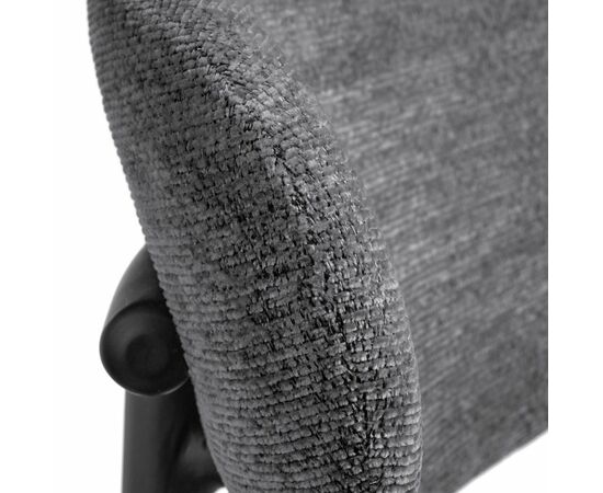 Стул полубарный Lucas 2 серый шенилл с чёрными ножками, изображение 6 | Интернет магазин мебели и декора LifeDekor
