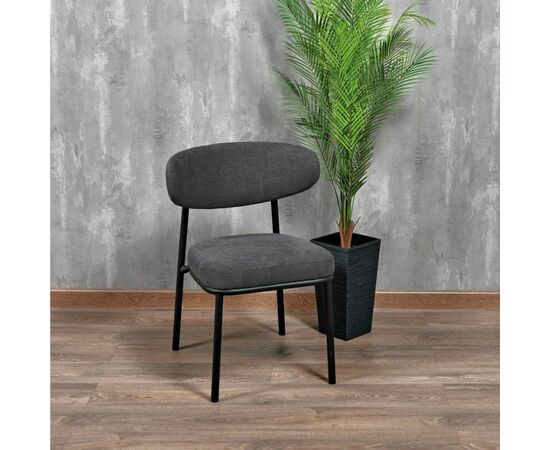 Стул Lucas 2 серый шенилл с чёрными ножками, изображение 11 | Интернет магазин мебели и декора LifeDekor