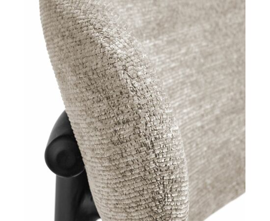 Стул полубарный Lucas 2 латте шенилл с чёрными ножками, изображение 6 | Интернет магазин мебели и декора LifeDekor