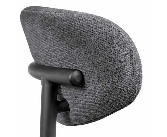 Стул полубарный Lucas 2 серый шенилл с чёрными ножками, изображение 5 | Интернет магазин мебели и декора LifeDekor