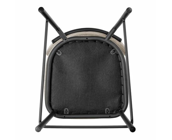 Стул полубарный Lucas 2 латте шенилл с чёрными ножками, изображение 9 | Интернет магазин мебели и декора LifeDekor