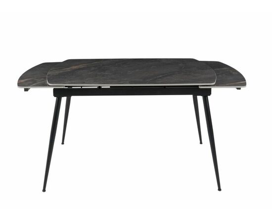 Стол керамический раскладной Astra 120-180*80*76 серый мрамор/черный, изображение 4 | Интернет магазин мебели и декора LifeDekor