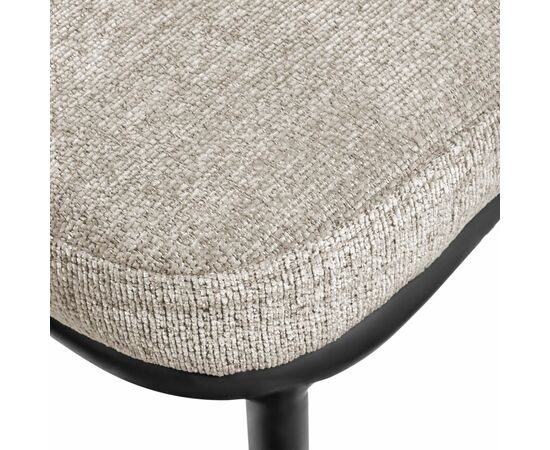 Стул полубарный Lucas 2 латте шенилл с чёрными ножками, изображение 7 | Интернет магазин мебели и декора LifeDekor