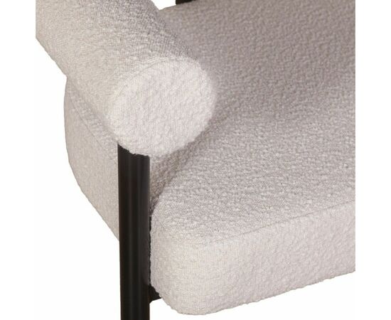 Кресло Biggi, букле Turin ivory / опоры черные, изображение 7 | Интернет магазин мебели и декора LifeDekor