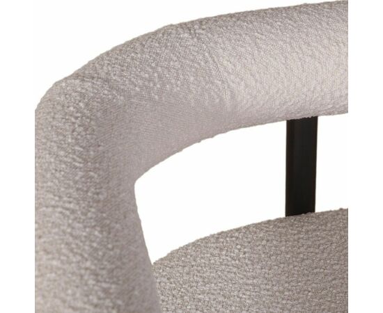 Кресло Biggi, букле Turin ivory / опоры черные, изображение 8 | Интернет магазин мебели и декора LifeDekor