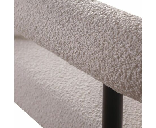 Кресло Biggi, букле Turin ivory / опоры черные, изображение 9 | Интернет магазин мебели и декора LifeDekor