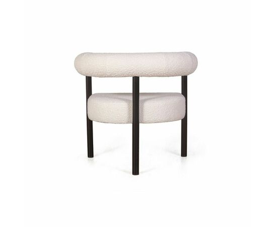 Кресло Biggi, букле Turin ivory / опоры черные, изображение 6 | Интернет магазин мебели и декора LifeDekor