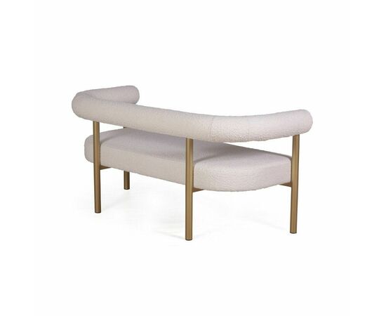 Диван Biggi, букле Turin ivory / опоры золото, изображение 5 | Интернет магазин мебели и декора LifeDekor