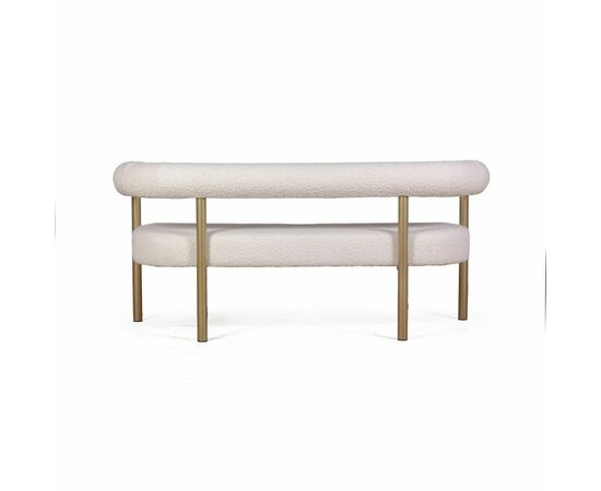 Диван Biggi, букле Turin ivory / опоры золото, изображение 6 | Интернет магазин мебели и декора LifeDekor