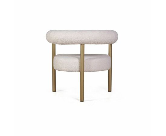 Кресло Biggi, букле Turin ivory / опоры золото, изображение 6 | Интернет магазин мебели и декора LifeDekor
