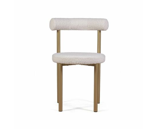 Стул Biggi, букле Turin ivory / опоры золото, изображение 2 | Интернет магазин мебели и декора LifeDekor