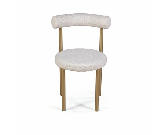 Стул Biggi, букле Turin ivory / опоры золото, изображение 7 | Интернет магазин мебели и декора LifeDekor