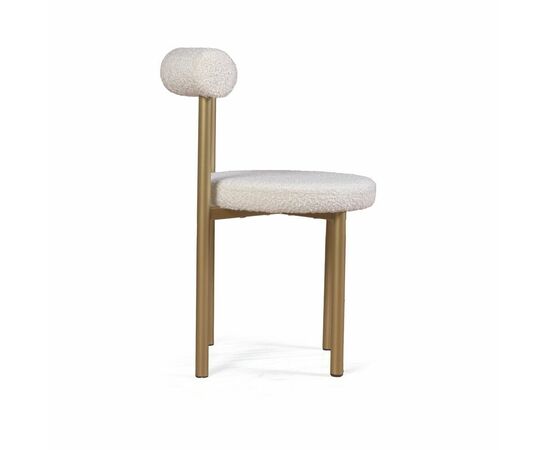 Стул Biggi, букле Turin ivory / опоры золото, изображение 3 | Интернет магазин мебели и декора LifeDekor