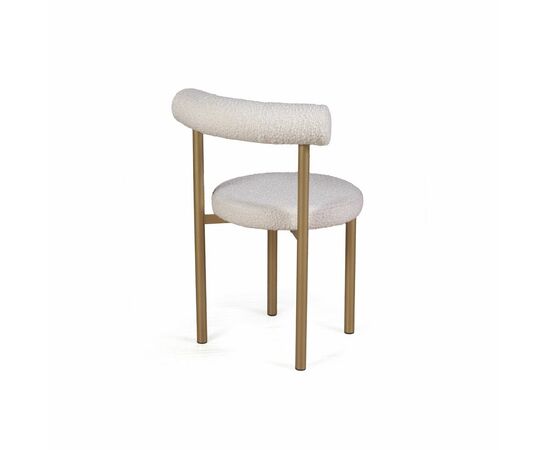 Стул Biggi, букле Turin ivory / опоры золото, изображение 5 | Интернет магазин мебели и декора LifeDekor