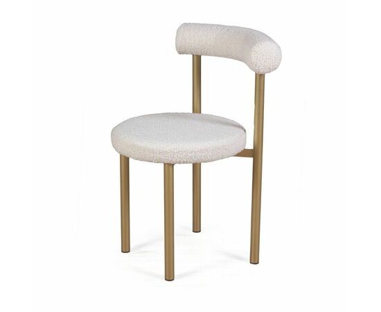 Стул Biggi, букле Turin ivory / опоры золото | Интернет магазин мебели и декора LifeDekor