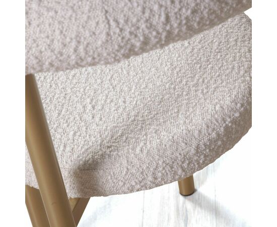 Стул Biggi, букле Turin ivory / опоры золото, изображение 9 | Интернет магазин мебели и декора LifeDekor