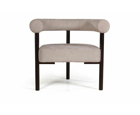 Кресло Biggi, шенил Puffy beige / опоры черные, изображение 2 | Интернет магазин мебели и декора LifeDekor