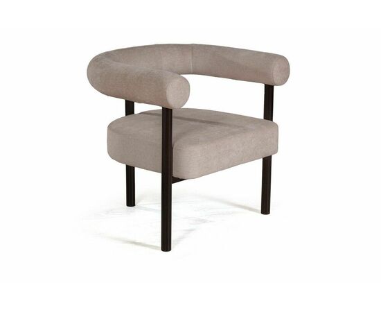 Кресло Biggi, шенил Puffy beige / опоры черные, изображение 8 | Интернет магазин мебели и декора LifeDekor