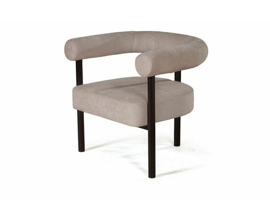 Кресло Biggi, шенил Puffy beige / опоры черные | Интернет магазин мебели и декора LifeDekor