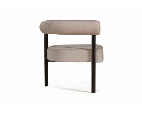 Кресло Biggi, шенил Puffy beige / опоры черные, изображение 3 | Интернет магазин мебели и декора LifeDekor