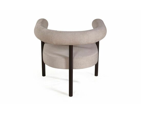 Кресло Biggi, шенил Puffy beige / опоры черные, изображение 7 | Интернет магазин мебели и декора LifeDekor