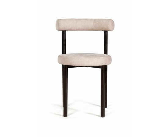 Стул Biggi, шенил Puffy beige / опоры черные, изображение 2 | Интернет магазин мебели и декора LifeDekor