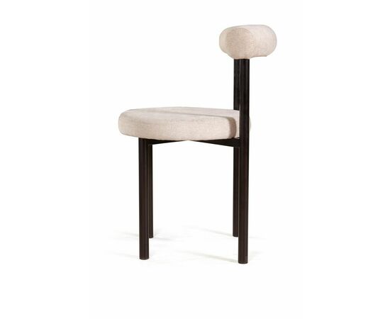 Стул Biggi, шенил Puffy beige / опоры черные, изображение 3 | Интернет магазин мебели и декора LifeDekor