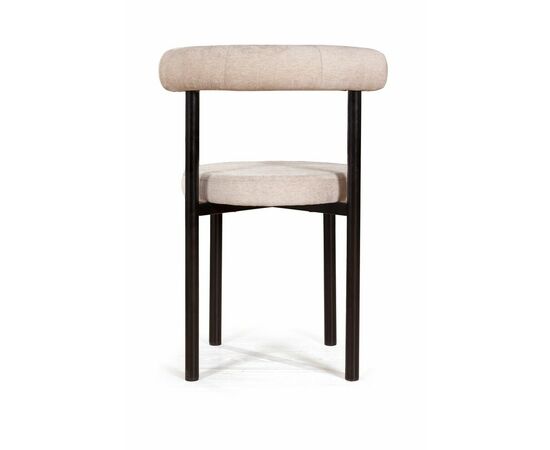 Стул Biggi, шенил Puffy beige / опоры черные, изображение 6 | Интернет магазин мебели и декора LifeDekor