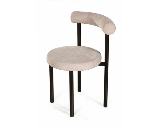 Стул Biggi, шенил Puffy beige / опоры черные | Интернет магазин мебели и декора LifeDekor