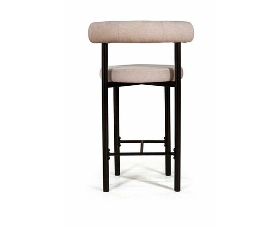 Стул полубарный Biggi, шенил Puffy beige / опоры черные, изображение 5 | Интернет магазин мебели и декора LifeDekor