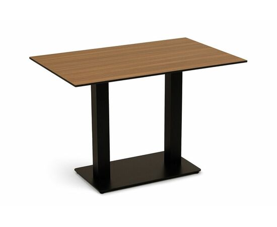 "Каффе" стол из HPL 110х70см, цвет "дуб", подстолье стальное двойное | Интернет магазин мебели и декора LifeDekor