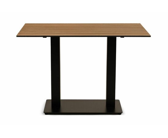 "Каффе" стол из HPL 110х70см, цвет "дуб", подстолье стальное двойное, изображение 2 | Интернет магазин мебели и декора LifeDekor