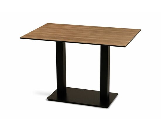 "Каффе" стол из HPL 110х70см, цвет "дуб", подстолье стальное двойное, изображение 3 | Интернет магазин мебели и декора LifeDekor