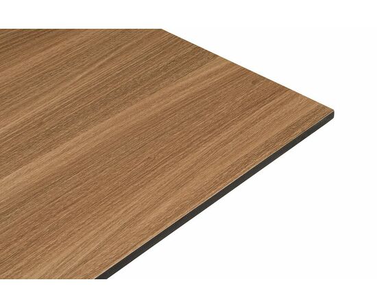 "Каффе" стол из HPL 110х70см, цвет "дуб", подстолье стальное двойное, изображение 4 | Интернет магазин мебели и декора LifeDekor