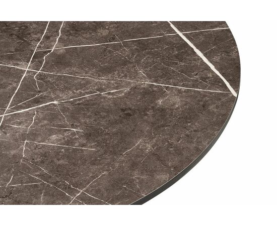 "Каффе" стол из HPL круглый Ø70см, цвет "серый мрамор", подстолье стальное, изображение 2 | Интернет магазин мебели и декора LifeDekor