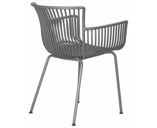 Стул обеденный DOBRIN ROSS, темно-серый (GR-04) без подушки, Вариант: темно-серый (GR-04) без подушки, изображение 4 | Интернет магазин мебели и декора LifeDekor