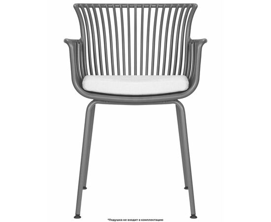 Стул обеденный DOBRIN ROSS, темно-серый (GR-04) без подушки, Вариант: темно-серый (GR-04) без подушки, изображение 8 | Интернет магазин мебели и декора LifeDekor