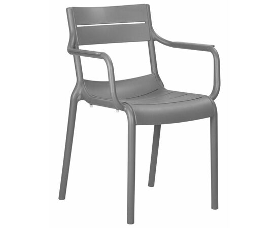 Стул обеденный DOBRIN TIM ARM, темно-серый (GR-04), Вариант: тёмно-серый (GR-04) | Интернет магазин мебели и декора LifeDekor