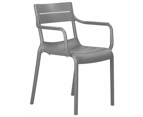 Стул обеденный DOBRIN TIM ARM, темно-серый (GR-04), Вариант: тёмно-серый (GR-04), изображение 2 | Интернет магазин мебели и декора LifeDekor